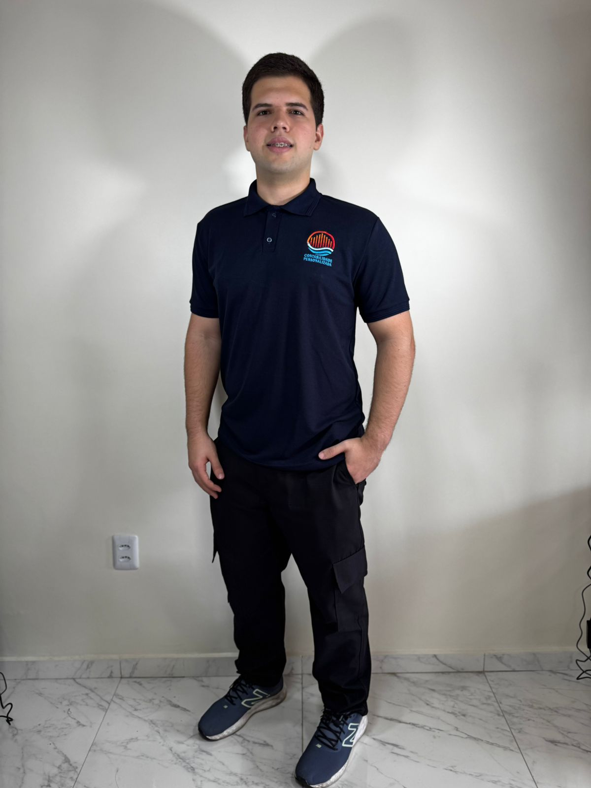 Camisa social preta institucional